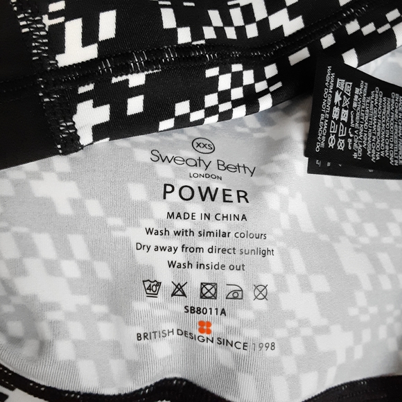 SWEATY BETTY Workout Zip Back Long Sleeve Geometric Active Top Size XXS & Large - Picture 8 of 8